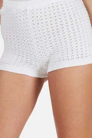 Lucien Pellat-FinetFine Knit Crochet Shorts - White 6 Lucien Pellat-FinetFine Knit Crochet Shorts - White - Image 4