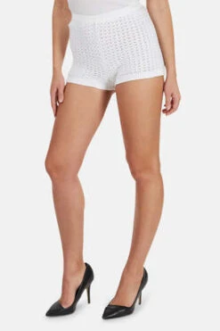 Lucien Pellat-FinetFine Knit Crochet Shorts - White 8 Lucien Pellat-FinetFine Knit Crochet Shorts - White -CYNTHIA Clothing Shop Fine Knit Crochet Shorts White 20220811064625