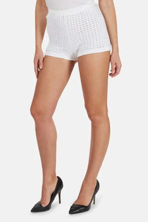 Lucien Pellat-FinetFine Knit Crochet Shorts - White 4 Lucien Pellat-FinetFine Knit Crochet Shorts - White - Image 2