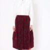 Comme Des Garcons Comme Des GarçonsFloral Flocked Skirt - Black/Burgundy Velvet 2 Comme Des Garcons Comme Des GarçonsFloral Flocked Skirt - Black/Burgundy Velvet -CYNTHIA Clothing Shop Floral Flocked Skirt in Black and Burgundy Velvet 20230503003547