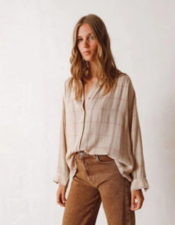 Indi & ColdFlowy Checkered Shirt - Crudo