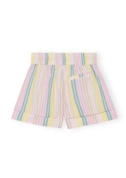 GanniStripe Cotton Elasticated Shorts - Multicolour -CYNTHIA Clothing Shop Ganni Stripe Cotton Elasticated Shorts Multicolour 20230509202328 3