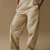 GanniWashed Cotton Canvas Elasticated Curve Pants - Pale Khaki 2 GanniWashed Cotton Canvas Elasticated Curve Pants - Pale Khaki -CYNTHIA Clothing Shop Ganni Washed Cotton Canvas Elasticated Curve Pants Pale Khaki 20230516195343