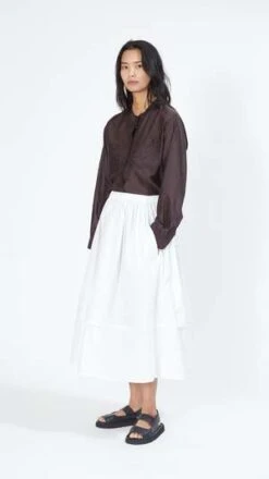 Sara LanziGathered Skirt - White -CYNTHIA Clothing Shop Gathered Skirt in White 20220506022039 1