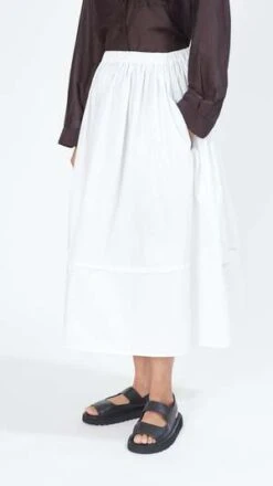Sara LanziGathered Skirt - White -CYNTHIA Clothing Shop Gathered Skirt in White 20220506022039 3