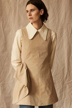 Caron CallahanGeorgia Tunic - Khaki Twill 5 Caron CallahanGeorgia Tunic - Khaki Twill - Image 3