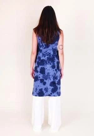 GramicciWaffle Cord Mid-Length Dress - Navy Bleach Dye 8 GramicciWaffle Cord Mid-Length Dress - Navy Bleach Dye - Image 6