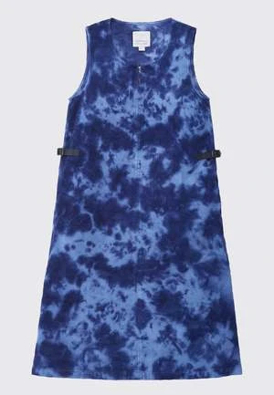 GramicciWaffle Cord Mid-Length Dress - Navy Bleach Dye 9 GramicciWaffle Cord Mid-Length Dress - Navy Bleach Dye - Image 7
