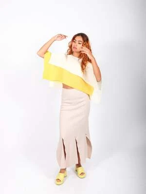 Grind And GlazeLinear Skirt - Oyster 4 Grind And GlazeLinear Skirt - Oyster - Image 2