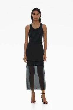 Helmut LangSheer Combination Skirt - Black -CYNTHIA Clothing Shop Helmut Lang Sheer Combination Skirt Black 20230427202230