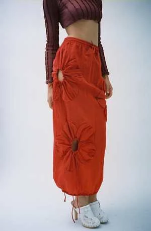 J.KimFlower Skirt - Red 8 J.KimFlower Skirt - Red - Image 6