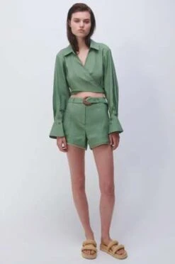 Jonathan SimkhaiKermit Summer Belted Short - Verde -CYNTHIA Clothing Shop Jonathan Simkhai Kermit Summer Belted Short Verde 20230602192617