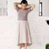 KAAREMPiece Of Ring Pleated Midi Skirt - Cream -CYNTHIA Clothing Shop KAAREM Piece of Ring Pleated Midi Skirt Cream 20190730203807