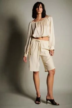 KES NYCTime Out Silk Bermuda - Limestone -CYNTHIA Clothing Shop KES Time Out Silk Bermuda Limestone 20220623042304