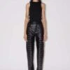 SAEMDISaemdi Lace Up Pu Pant - Black -CYNTHIA Clothing Shop LACE UP PU PANT BLACK 20231006022934