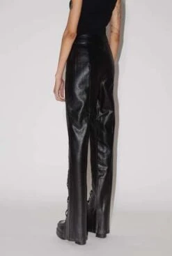 SAEMDISaemdi Lace Up Pu Pant - Black -CYNTHIA Clothing Shop LACE UP PU PANT BLACK 20231006022935