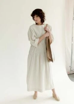 Lauren ManoogianSmocked Dress - Natural -CYNTHIA Clothing Shop Lauren Manoogian Smocked Dress Natural 20230329000758 2