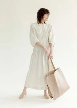 Lauren ManoogianSmocked Dress - Natural -CYNTHIA Clothing Shop Lauren Manoogian Smocked Dress Natural 20230329000758