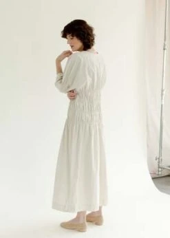 Lauren ManoogianSmocked Dress - Natural -CYNTHIA Clothing Shop Lauren Manoogian Smocked Dress Natural 20230329000758 3