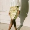 Jess MeanySatin Verbena Skirt - Lime -CYNTHIA Clothing Shop Lime Satin Verbena Skirt 20230701181916