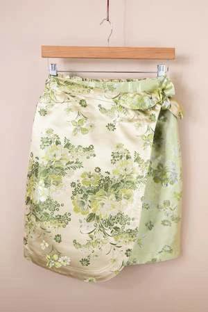 Jess MeanySatin Verbena Skirt - Lime 9 Jess MeanySatin Verbena Skirt - Lime - Image 7