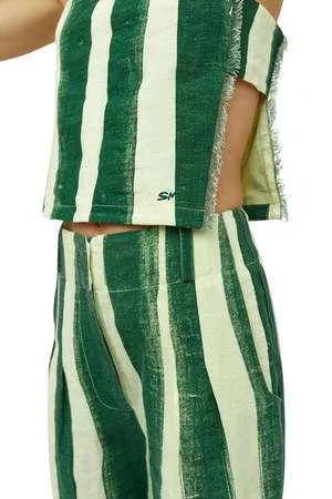 Simon MillerLinen Bloo Pant - Custard Joot Stripe 6 Simon MillerLinen Bloo Pant - Custard Joot Stripe - Image 4