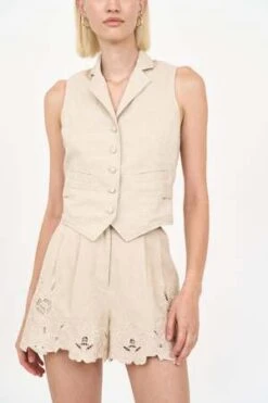 CHRISTY LYNNLola Short - Tan Embroidery 9 CHRISTY LYNNLola Short - Tan Embroidery -CYNTHIA Clothing Shop Lola Short Tan Embroidery 20230314195636 2