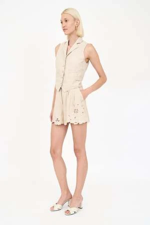 CHRISTY LYNNLola Short - Tan Embroidery 3 CHRISTY LYNNLola Short - Tan Embroidery