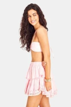 LoveShackFancyRuffle Mini Skirt - Candy Pink -CYNTHIA Clothing Shop LoveShackFancy Ruffle Mini Skirt Candy Pink 20231004115007
