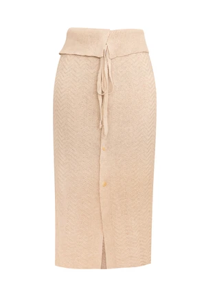 Clō StoriesMarie Midi Knit Skirt - Sand 4 Clō StoriesMarie Midi Knit Skirt - Sand - Image 2
