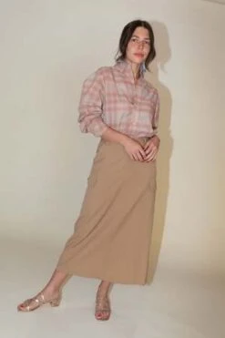 Maryam Nassir ZadehShadow Skirt - Camel 12 Maryam Nassir ZadehShadow Skirt - Camel -CYNTHIA Clothing Shop Maryam Nassir Zadeh Shadow Skirt in Camel 20220525084112 3