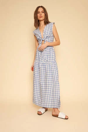 Whimsy + RowWhimsy + Row Millie Line Convertible Skirt - Blue Gingham 3 Whimsy + RowWhimsy + Row Millie Line Convertible Skirt - Blue Gingham