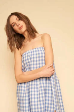 Whimsy + RowWhimsy + Row Millie Line Convertible Skirt - Blue Gingham 11 Whimsy + RowWhimsy + Row Millie Line Convertible Skirt - Blue Gingham -CYNTHIA Clothing Shop Millie Convertible Skirt Blue Gingham Linen 20230314011417 1