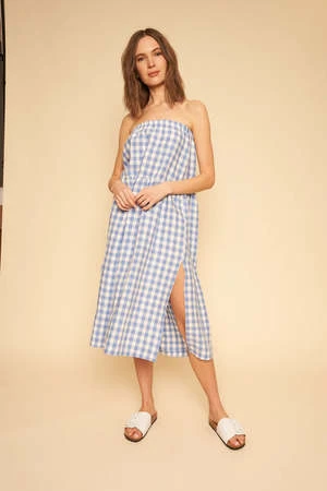 Whimsy + RowWhimsy + Row Millie Line Convertible Skirt - Blue Gingham 6 Whimsy + RowWhimsy + Row Millie Line Convertible Skirt - Blue Gingham - Image 4