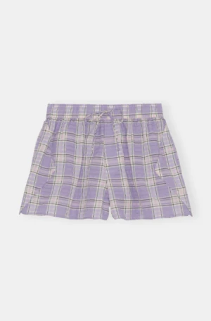 GanniMini Seersucker Shorts - Check Persian Violet 4 GanniMini Seersucker Shorts - Check Persian Violet - Image 2