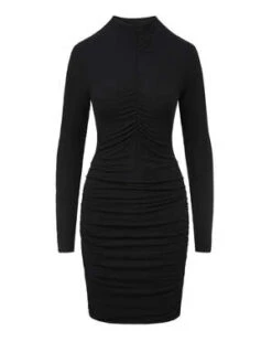 Veronica BeardMizani Ruched Dress - Black -CYNTHIA Clothing Shop Mizani Ruched Dress in Black 20230926204223 1