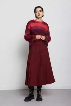 Ottod'AmeKilt Style Skirt - Barolo