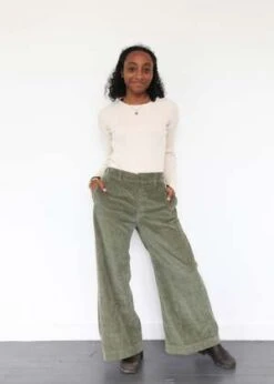 CP SHADESPolly Wide Wale Corduroy Pant - Millstone