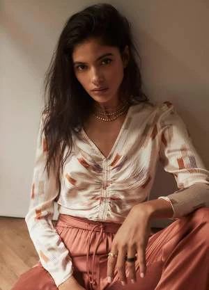 XirenaPrisca Top - Cream Ikat 4 XirenaPrisca Top - Cream Ikat - Image 2