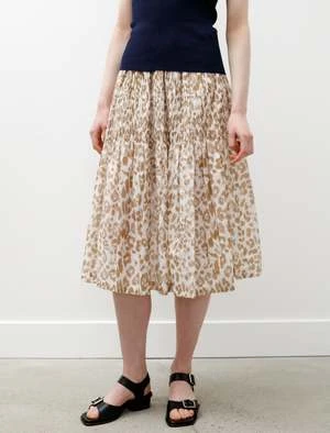 Sara LanziQuilted Skirt - Leopard Beige 4 Sara LanziQuilted Skirt - Leopard Beige - Image 2