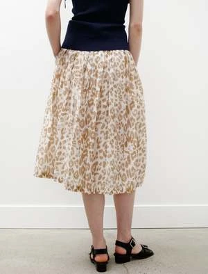 Sara LanziQuilted Skirt - Leopard Beige 7 Sara LanziQuilted Skirt - Leopard Beige - Image 5