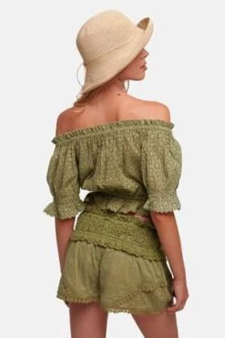 Sunday Saint-TropezRay Embroidered Short - Kaki 9 Sunday Saint-TropezRay Embroidered Short - Kaki -CYNTHIA Clothing Shop Ray Embroidered Short Kaki 20230428065542 3