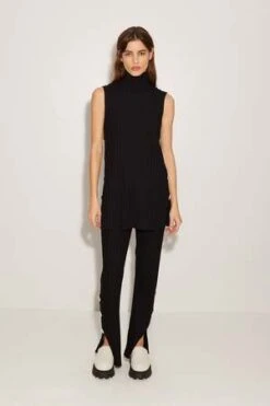 Simon MillerCyrene Pant - Black -CYNTHIA Clothing Shop Rib Cyrene Pant in Black 20231025224358 2