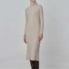 PureCashmere NYCRib Turtleneck Maxi Dress - Oatmeal -CYNTHIA Clothing Shop Rib Turtleneck Maxi Dress Oatmeal 20230925213857