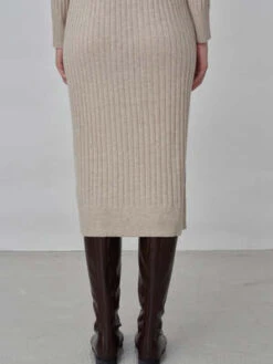 PureCashmere NYCRib Turtleneck Maxi Dress - Oatmeal 13 PureCashmere NYCRib Turtleneck Maxi Dress - Oatmeal -CYNTHIA Clothing Shop Rib Turtleneck Maxi Dress Oatmeal 20230925213857 3