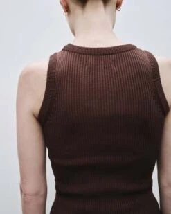 Mijeong ParkRibbed Knit Tank - Brown -CYNTHIA Clothing Shop Ribbed Knit Tank Brown 20230314205001 2