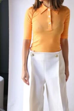 Rosetta GettyPolo T Shirt - Tangerine 8 Rosetta GettyPolo T Shirt - Tangerine -CYNTHIA Clothing Shop Rosetta Getty Polo T Shirt in Tangerine 20231012000119 2