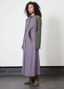 RUJUTA SHETHEmily Dress - Mauve Check -CYNTHIA Clothing Shop Rujuta Sheth Emily Dress 20231017064042 1