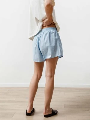 Prioryrunning Short In Striped Poplin - Baby Blue/white 4 Prioryrunning Short In Striped Poplin - Baby Blue/white - Image 2