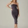 St. AgniStrapless Jersey Midi Dress - Graphite -CYNTHIA Clothing Shop ST AGNI STRAPLESS JERSEY MIDI DRESS 20230912210245